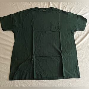 Vintage Polo Ralph Lauren Shirt Green Classic Fit Cotton Pocket Sz XL